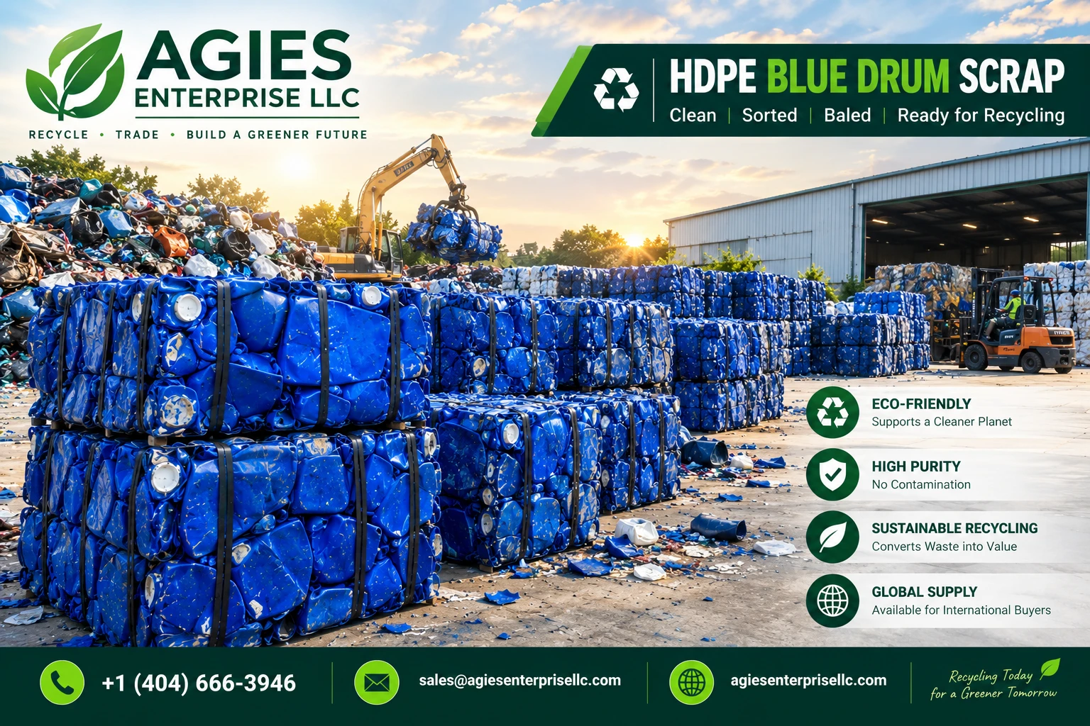 HDPE Blue Drums & Regrind Scrap,