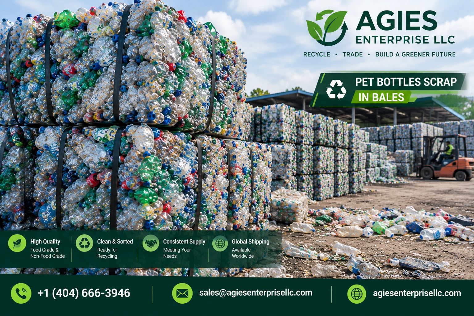 PET Bottles Scrap in Bale,