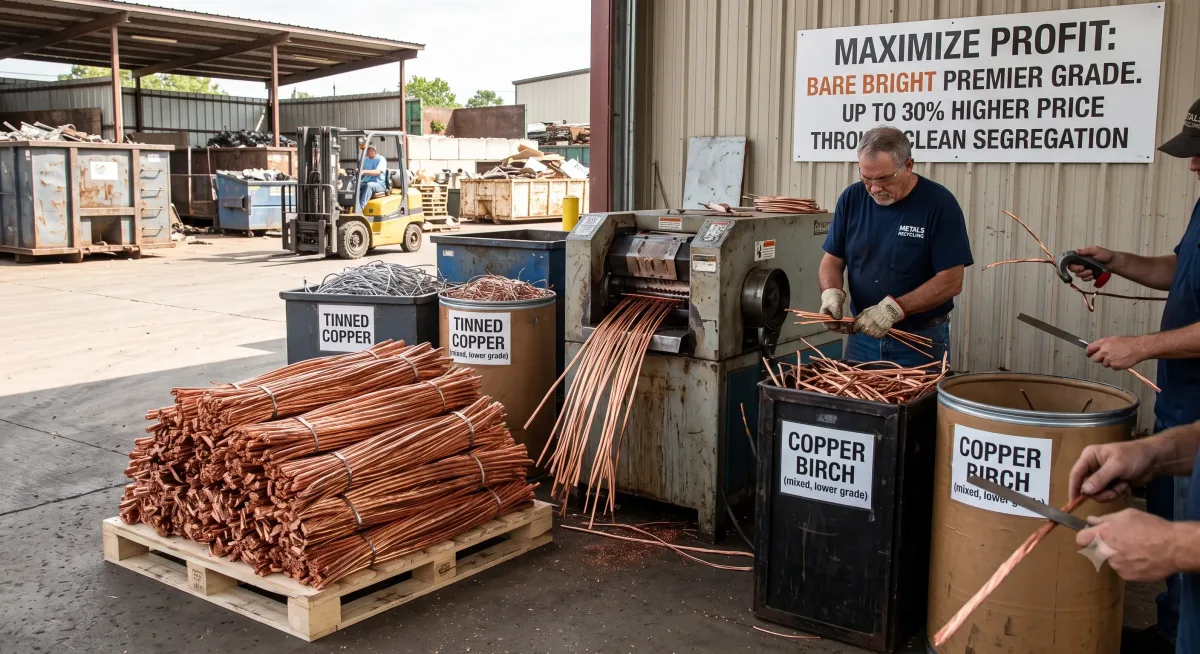 Bare Bright Copper Scrap Stripping & Sorting: Maximize Profit per Kilogram